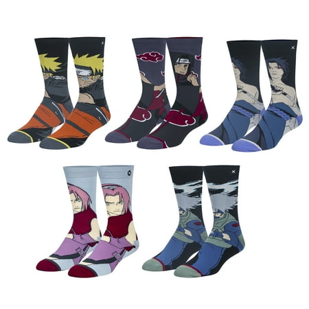 Odd Sox Naruto Shippuden Anime Socks Special Collector Edition Gift Box 5 Pair