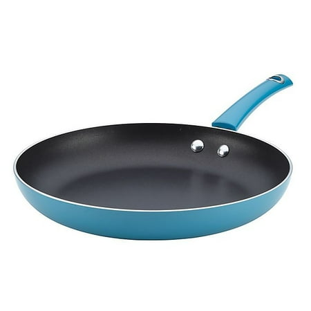 Rachael Ray Cityscapes Nonstick 12-Inch Porcelain Enamel Skillet in Turquoise