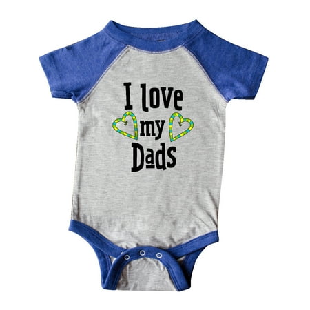 Inktastic I Love my Dads- hearts Gift Baby Boy or Baby Girl Bodysuit