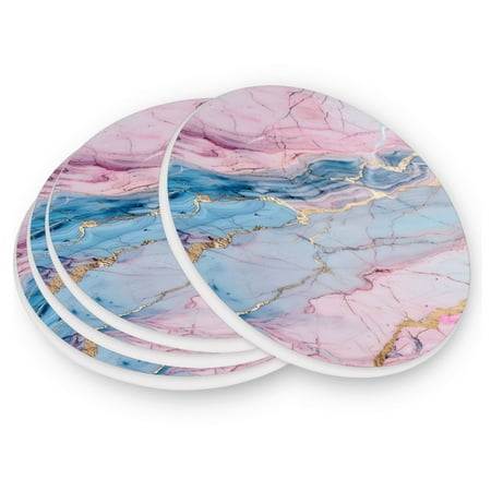 Round Coasters Modern Style Ceramic Coaster Waterproof and Durable Drink Coaster Coasters set of 4 Customizable Coasters 4pcs Blue Pink Marbling
Round Coasters Modern Style Ceramic Coaster Waterproof and Durable Drink Coaster Coasters set of 4 Customizable Coasters 4pcs Blue Pink Marbling
