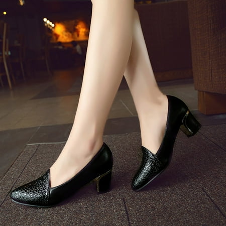 HIBRO Women s Classic Shallow Mouth Square Heel Shoes Solid Color Sexy High Heel Shoes
HIBRO Women s Classic Shallow Mouth Square Heel Shoes Solid Color Sexy High Heel Shoes