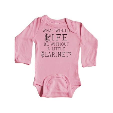 Inktastic Clarinet Player Music Gift Gift Baby Girl Long Sleeve Bodysuit