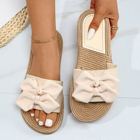 Gubotare Womens Sandals Women s Nina Low Heel Pump Sandals Beige 8
