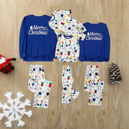 Christmas Gifts Christmas Women Mom Letter Plaid Print Top Blouse+Pants Family Clothes Pajamas Polyester Blue L
Christmas Gifts Christmas Women Mom Letter Plaid Print Top Blouse+Pants Family Clothes Pajamas Polyester Blue L