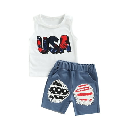 JYYYBF Independence Day Clothes 2PCS Infant Baby Boy Summer 4th of July Star Stripe Letter Vest Tank Top+Shorts Set White 3-6 Months
JYYYBF Independence Day Clothes 2PCS Infant Baby Boy Summer 4th of July Star Stripe Letter Vest Tank Top+Shorts Set White 3-6 Months