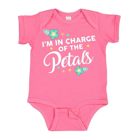 Inktastic Flower Girl I m in Charge of the Petals Gift Baby Girl Bodysuit