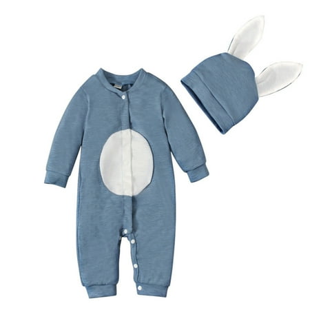 HMOONORY Toddler Boys Girls Long Sleeve Solid Rompers Jumpsuits Rabbit Hat Clothes
HMOONORY Toddler Boys Girls Long Sleeve Solid Rompers Jumpsuits Rabbit Hat Clothes