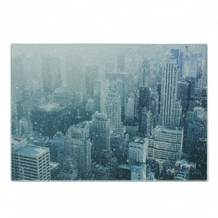 Winter Cutting Board Snow in New York City Image Skyline with Urban Skyscrapers in Manhattan USA Decorative Tempered Glass Cutting and Serving Board Small Size White Pale Green by Ambesonne
Winter Cutting Board Snow in New York City Image Skyline with Urban Skyscrapers in Manhattan USA Decorative Tempered Glass Cutting and Serving Board Small Size White Pale Green by Ambesonne