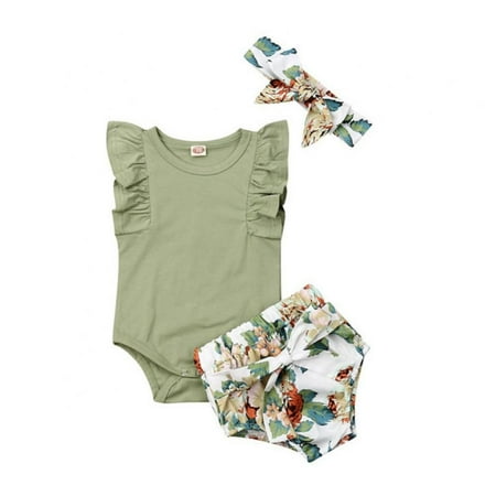 Baby Girl Clothes Infant Summer Outfits Set Ruffle Sleeve Romper Floral Shorts Pants with Headband Clothes Set 0-24M
Baby Girl Clothes Infant Summer Outfits Set Ruffle Sleeve Romper Floral Shorts Pants with Headband Clothes Set 0-24M