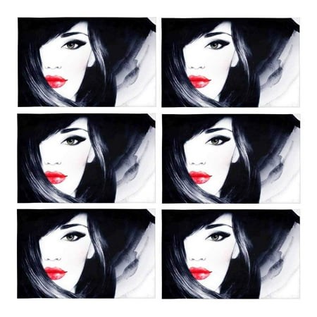MKHERT Modern Fashion Beautiful Woman Face Painting Placemats Table Mats for Dining Room Kitchen Table Decoration 12x18 inch Set of 6
MKHERT Modern Fashion Beautiful Woman Face Painting Placemats Table Mats for Dining Room Kitchen Table Decoration 12x18 inch Set of 6