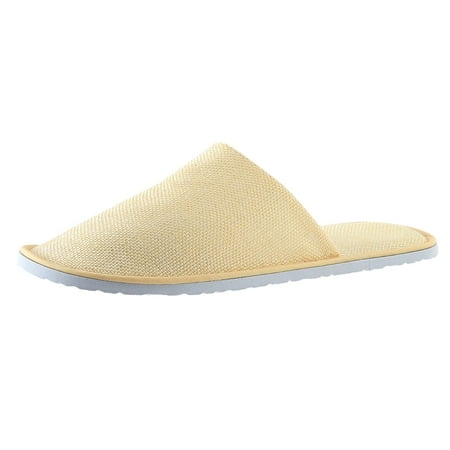 

ZMHEGW Men And Women Disposable Slippers Hotel Home Stay Coral Velvet Antiskid Sole Disposable Cotton Slippers