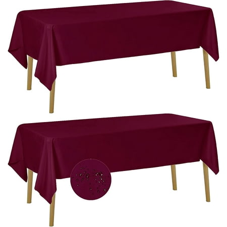 XIACOCO-2 Pack Waterproof Rectangle Tablecloth 60X120 Inch Stain Resistant And Wrinkle Polyester Table Cloth Fabric Table Cover For Kitchen Dining Wedding Party Holiday Dinner-Burgundy 
XIACOCO-2 Pack Waterproof Rectangle Tablecloth 60X120 Inch Stain Resistant And Wrinkle Polyester Table Cloth Fabric Table Cover For Kitchen Dining Wedding Party Holiday Dinner-Burgundy