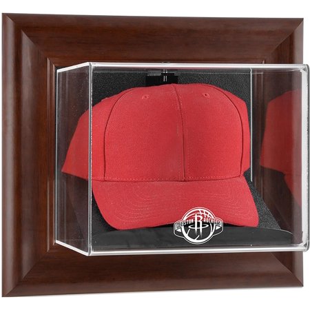 Houston Rockets Brown Framed Wall-Mountable (2019-Present) Team Logo Cap Display Case