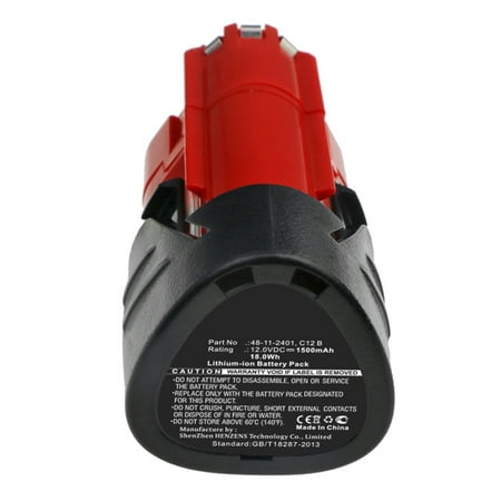 Synergy Digital Power Tool Battery Compatible with Milwaukee 2411-22 Power Tool (Li-ion 12V 1500mAh) Ultra High Capacity Replacement for Milwaukee Battery
Synergy Digital Power Tool Battery Compatible with Milwaukee 2411-22 Power Tool (Li-ion 12V 1500mAh) Ultra High Capacity Replacement for Milwaukee Battery