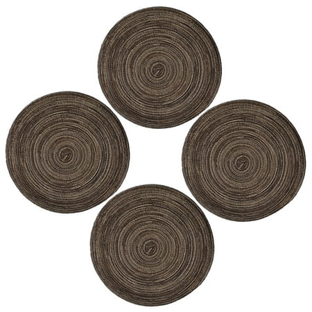 4pcs Cotton Yarn Placemat Round Woven Plate Mats Anti-slip Heat Insulation Tableware Pad for Hotel Restaurant Cafe (Coffee 35cm)
4pcs Cotton Yarn Placemat Round Woven Plate Mats Anti-slip Heat Insulation Tableware Pad for Hotel Restaurant Cafe (Coffee 35cm)