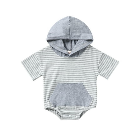 Baby Girls Boys Romper Summer Short Sleeve Hooded Striped Casual Party Street Short Jumpsuit
Baby Girls Boys Romper Summer Short Sleeve Hooded Striped Casual Party Street Short Jumpsuit