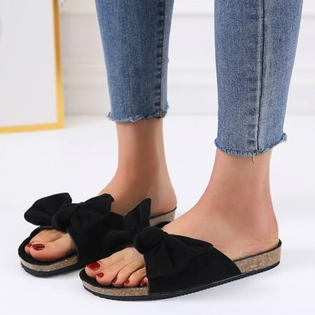EQWLJWE Women Fashion Bow Tie Flat Thick Bottom Sandals Slipper Beach Home Shoes Women s Slippers Holiday Clearance
EQWLJWE Women Fashion Bow Tie Flat Thick Bottom Sandals Slipper Beach Home Shoes Women s Slippers Holiday Clearance
