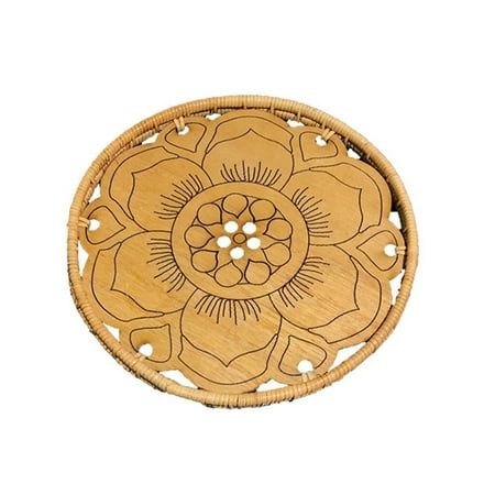 Geieold Japanese-Style Rattan Woven Tray Petal-Shaped Handmade Round Ornament Bread Fruit Breakfast Tea Pot Tray Plate 17.6cm
Geieold Japanese-Style Rattan Woven Tray Petal-Shaped Handmade Round Ornament Bread Fruit Breakfast Tea Pot Tray Plate 17.6cm