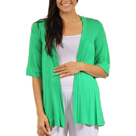 Women s Maternity 3/4 Sleeve Open Shrug