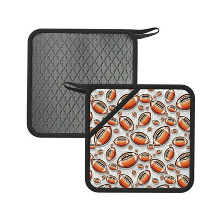 2PCS Pot Holders for Kitchen - Heat Resistant Silicone Pot Holders with Hanging Loop Rugby American football grey Non Slip Oven Hot Pads Potholders for Decor Baking Cooking Kitchen
2PCS Pot Holders for Kitchen - Heat Resistant Silicone Pot Holders with Hanging Loop Rugby American football grey Non Slip Oven Hot Pads Potholders for Decor Baking Cooking Kitchen