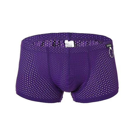 DNDKILG Breathable Male Briefs for Men Soft Stretch Trunks Pouch Comfort Underwear Purple 2XL