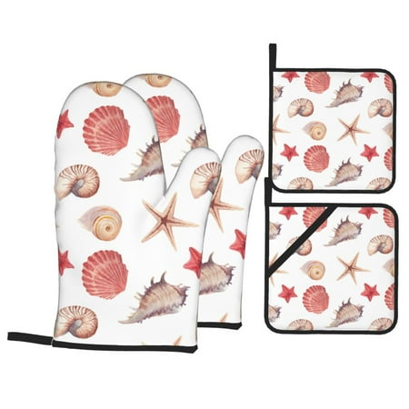 Oven Mitts and Pot Holders 4 Piece Conch Shells Print No.903 High Heat Slip Resistant Oven Mitt and Trivets Set Kitchen Oven Glove Pot Holders for Cooking Baking Grilling
Oven Mitts and Pot Holders 4 Piece Conch Shells Print No.903 High Heat Slip Resistant Oven Mitt and Trivets Set Kitchen Oven Glove Pot Holders for Cooking Baking Grilling
