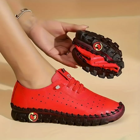 Women s Soft Sole Sneakers Casual Lace Up Faux Leather Loafers Lightweight Low Top Walking Shoes
Women s Soft Sole Sneakers Casual Lace Up Faux Leather Loafers Lightweight Low Top Walking Shoes