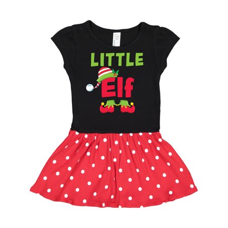 Inktastic Christmas Little Elf Gift Toddler Girl Dress