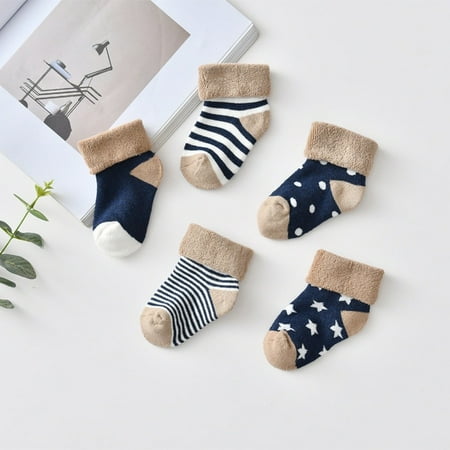 QWZNDZGR 5Pairs/Set Winter Warm Strip Baby Socks Cute Cartoon Dot Thick Boys Girls Floor Sock Star Soft Newborn Toddler Kids Terry Socks
QWZNDZGR 5Pairs/Set Winter Warm Strip Baby Socks Cute Cartoon Dot Thick Boys Girls Floor Sock Star Soft Newborn Toddler Kids Terry Socks