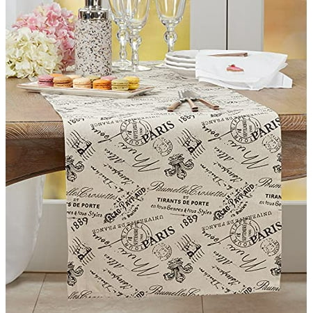 Fennco Styles Vintage Paris Printed Linen Blend Table Runner 14 W x 90 L - Natural Table Cover for Home Dining Table Banquet Family Gathering and Special Occasion
Fennco Styles Vintage Paris Printed Linen Blend Table Runner 14 W x 90 L - Natural Table Cover for Home Dining Table Banquet Family Gathering and Special Occasion