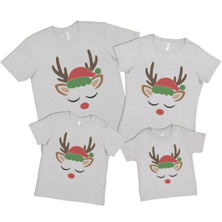 7 ate 9 Apparel Matching Family Merry Christmas Shirts - Reindeer Face with Santa Hat Grey T-Shirt 4T
7 ate 9 Apparel Matching Family Merry Christmas Shirts - Reindeer Face with Santa Hat Grey T-Shirt 4T