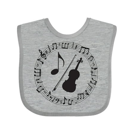 Inktastic Violin Gift for Student Violinist Gift Baby Boy or Baby Girl Bib