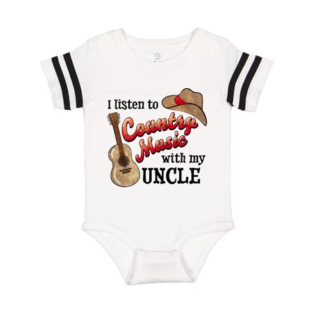 Inktastic I Listen to Country Music with my Uncle with Guitar and Hat Gift Baby Boy or Baby Girl Bodysuit
Inktastic I Listen to Country Music with my Uncle with Guitar and Hat Gift Baby Boy or Baby Girl Bodysuit