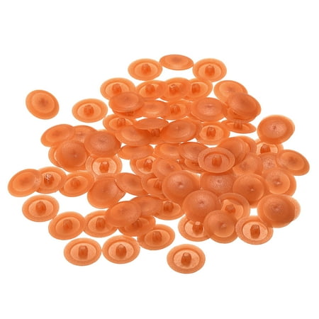 Screw Cap Covers 80 Pack 11.8x3.3mm Plastic Screw Decoration Cover Orange Red