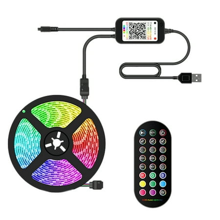 LED Lights with Color Changing Music Sync RGB Lights 5050 SMD APP Control with Remote Control for Home Party 4M B 
LED Lights with Color Changing Music Sync RGB Lights 5050 SMD APP Control with Remote Control for Home Party 4M B