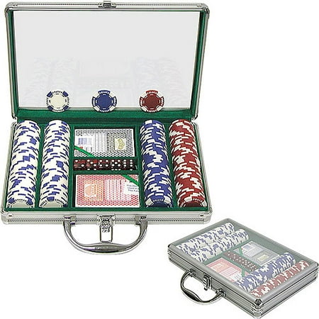 Trademark Poker 200 11.5 Gram Hold'em Poker Chip Set with Clear Cover Aluminum Case