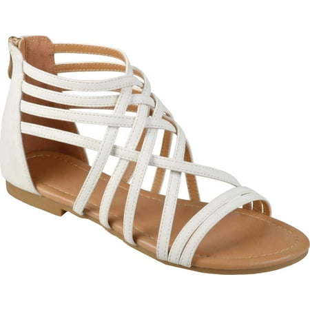 Women s Journee Collection Hanni Flat Strappy Sandal White Faux Leather 7 W
Women s Journee Collection Hanni Flat Strappy Sandal White Faux Leather 7 W