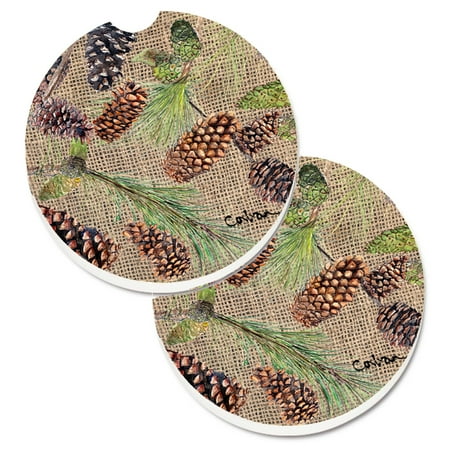 Carolines Treasures 8735CARC Pine Cones Set of 2 Cup Holder Car Coasters Large multicolor
Carolines Treasures 8735CARC Pine Cones Set of 2 Cup Holder Car Coasters Large multicolor