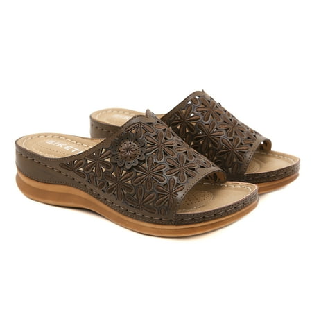 Women‘s Flower Hollow Out Wedge Slippers Solid Color Open Toe Non Slip Slides Shoes Retro Outdoor Sandals
Women‘s Flower Hollow Out Wedge Slippers Solid Color Open Toe Non Slip Slides Shoes Retro Outdoor Sandals