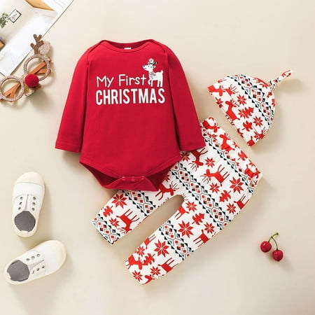 Leutsin Toddler Baby Christmas New Letter Romper + Floral Trousers + Three-piece Headband Suit
Leutsin Toddler Baby Christmas New Letter Romper + Floral Trousers + Three-piece Headband Suit