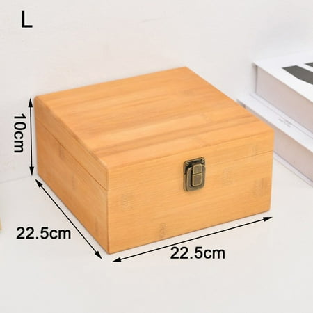 Wooden Storage Box Pine Rectangular Flip Solid Wood Gift Box Handmade Craft Case