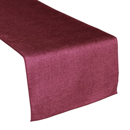 Faux Burlap Table Runner Solid Fuchsia
