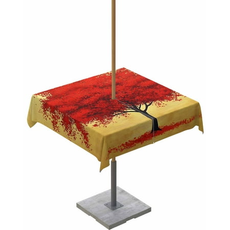 Outdoor Tablecloth with Umbrella Hole & Zipper Red Tree Square Tablecloth 54x54 Inch Autumn Leaves Retro Watercolor Botanical Patio Table Cover Waterproof Table Cloth for Picnic/Party
Outdoor Tablecloth with Umbrella Hole & Zipper Red Tree Square Tablecloth 54x54 Inch Autumn Leaves Retro Watercolor Botanical Patio Table Cover Waterproof Table Cloth for Picnic/Party