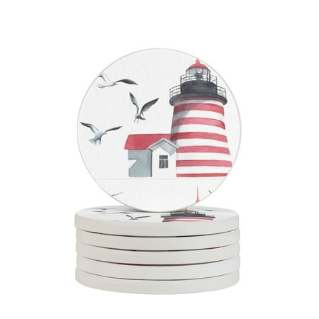 Circular Drink Coasters Set Lighthouse And Seagulls Beautiful Home Decor Diatomite Heat-Resistant Diatomite Protect Table Countertop
Circular Drink Coasters Set Lighthouse And Seagulls Beautiful Home Decor Diatomite Heat-Resistant Diatomite Protect Table Countertop