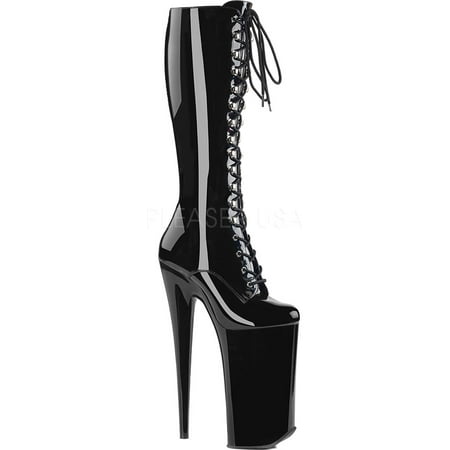 Women s Pleaser Beyond 2020 Knee-High Lace-Up Platform Boot