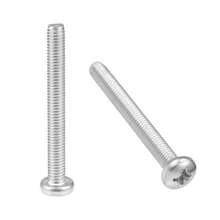 M6x55mm Machine Screws Pan Phillips Cross Head Screw Bolts 5Pcs