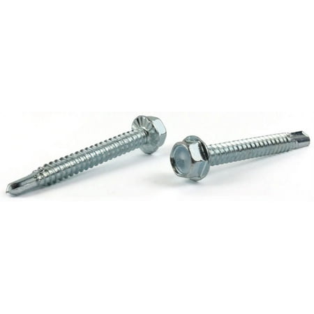 #14 X 3/4 Self-Drilling Screws / Unslotted / Hex Washer Head (7/16 AF) / Steel / Zinc / Serrated - 2500 Piece Carton
#14 X 3/4 Self-Drilling Screws / Unslotted / Hex Washer Head (7/16 AF) / Steel / Zinc / Serrated - 2500 Piece Carton