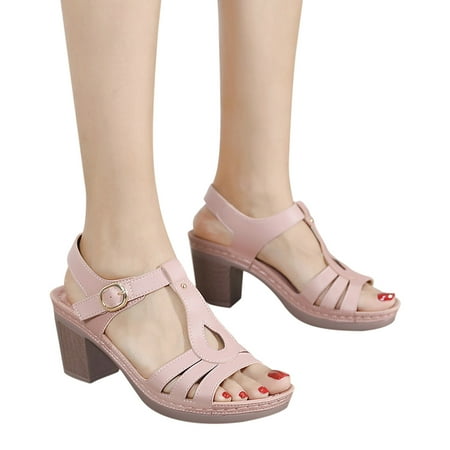 Josdec Womens Shoes Clearance Metal Buckle Stitching Sandals Thick High Heels Comfortable Oversized Sandals
Josdec Womens Shoes Clearance Metal Buckle Stitching Sandals Thick High Heels Comfortable Oversized Sandals