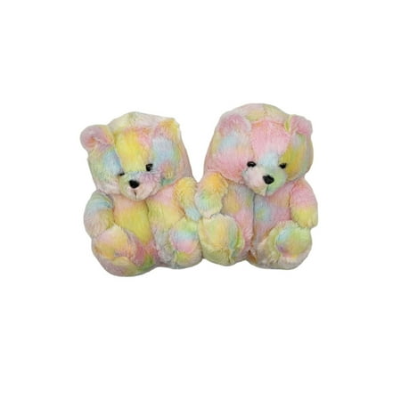 Crocowalk Plush Teddy Bear Slippers for Women Bedroom Animal Plush Indoor Slippers Big Kids Girls Yellow Colorful Teddy Bear (W) US 4-9/(M) US 7-8
Crocowalk Plush Teddy Bear Slippers for Women Bedroom Animal Plush Indoor Slippers Big Kids Girls Yellow Colorful Teddy Bear (W) US 4-9/(M) US 7-8