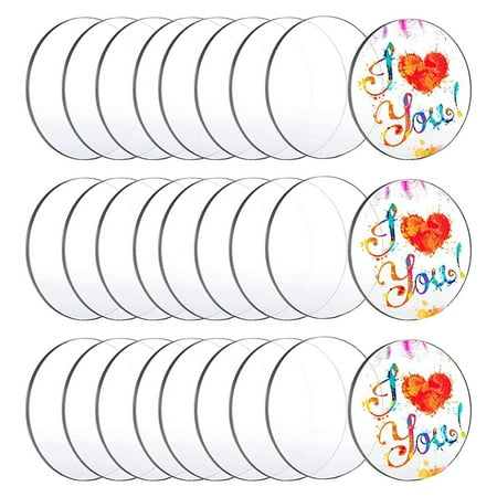 30 Pcs of 2 Inch Acrylic Round Blanks Acrylic Round Blanks Clear Acrylic Rounds Acrylic Ornaments 0.08 Inch Thick